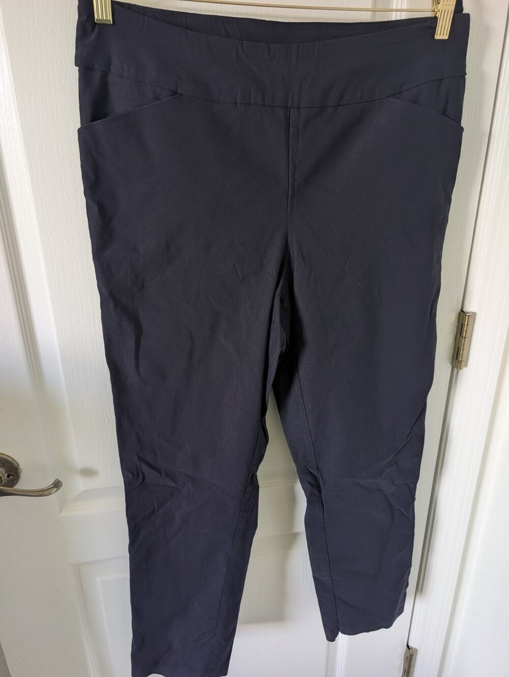 Tribal Womens Sz 18 Navy Elastic Dress Pants Flat Front Stretch. Workcore,